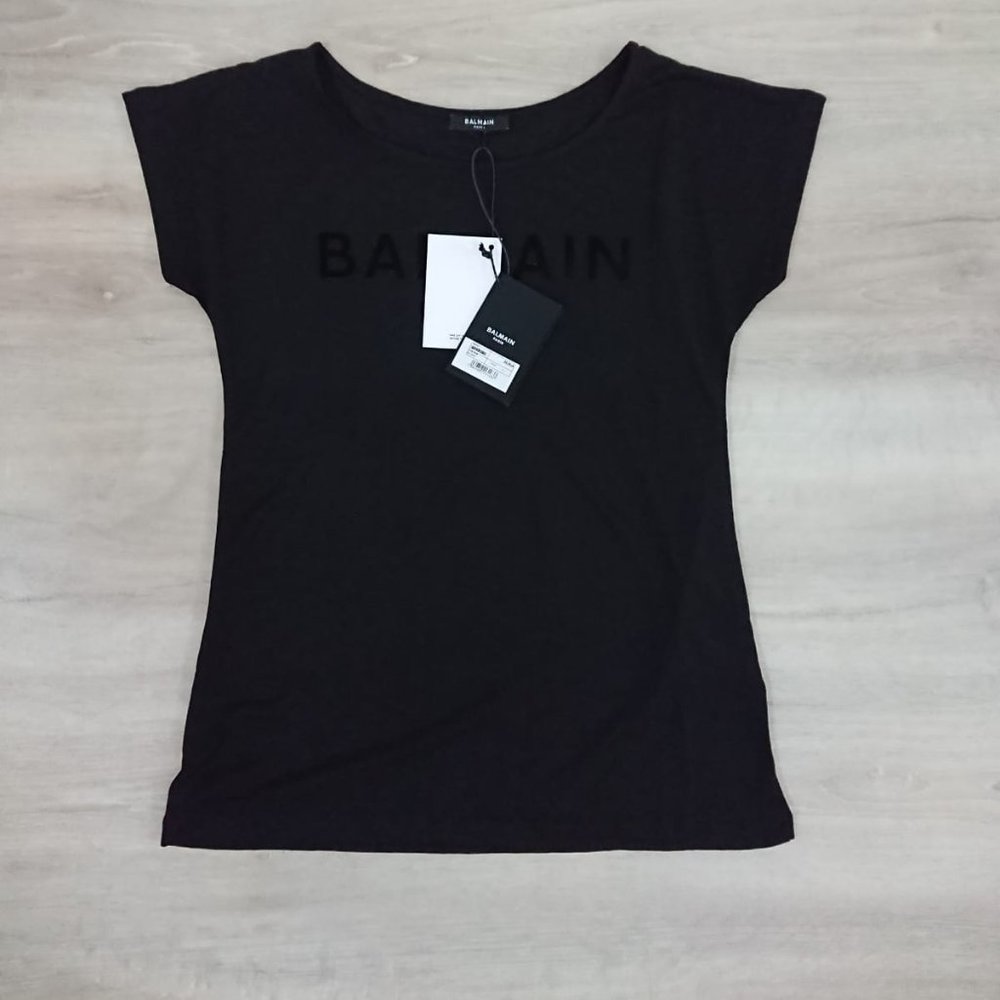 Balmain Women Short Sleeve Chiffon T-Shirt